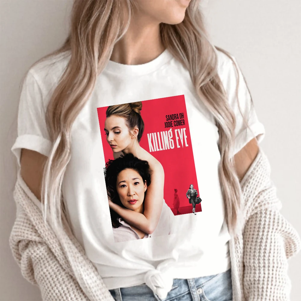 

Villanelle Fashion TShirts Killing Eve Woman Harajuku Fabric Tops O Neck T Shirt Femme Clothes