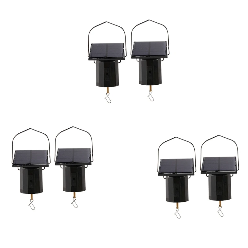 Solar Hanging Display Motor Rotating Small Motor Solar Energy Wind Spinner Motor Multi-Purposes Rotatable Hook 6Pcs