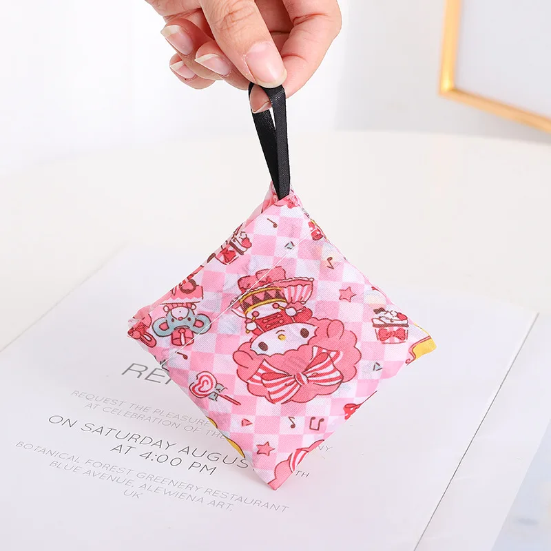 Маленькая милая складная простая портативная сумка для покупок с рисунком Hellos