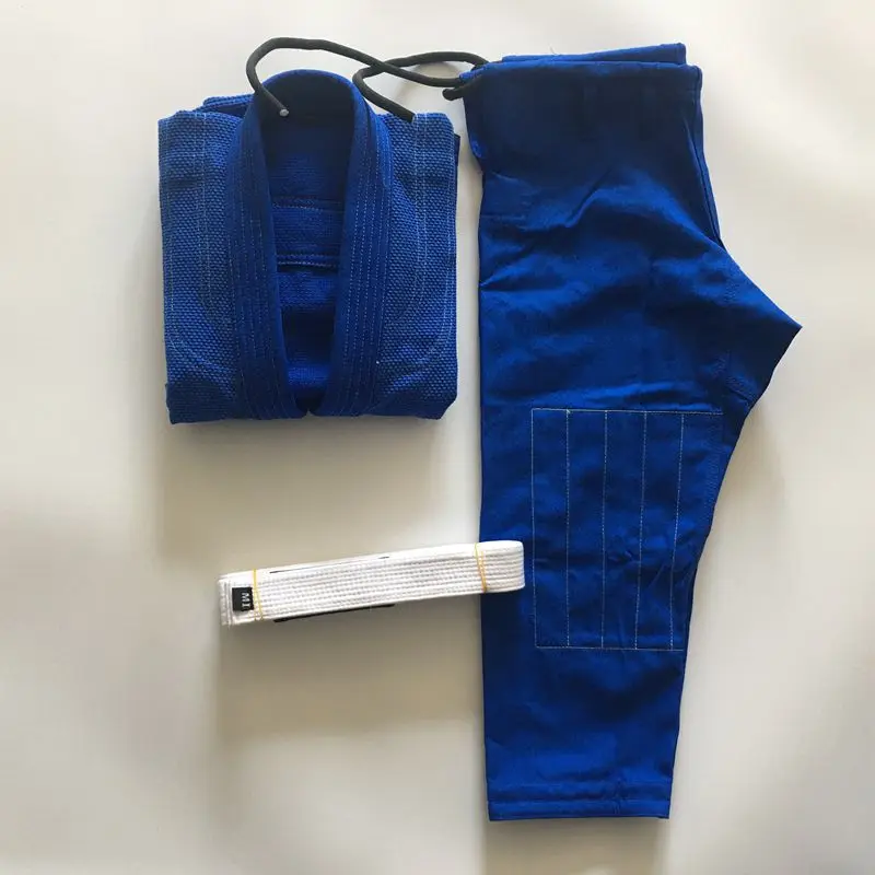 100% Хлопковая экипировка для борьбы Brazilian Bjj Gi Uniform Jiu Jitsu для мужчин и женщин Kimonos Среднего веса Предварительно усадившаяся.