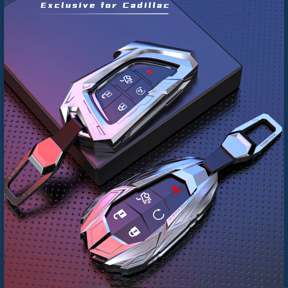 

Alloy Car Key Fob Cover Case Holder for Cadillac ATS-L XTS XT5 CTS CT4 CT5 CT6 C8 Corvette ATS 28T SRX Escalade 2015 Accessories