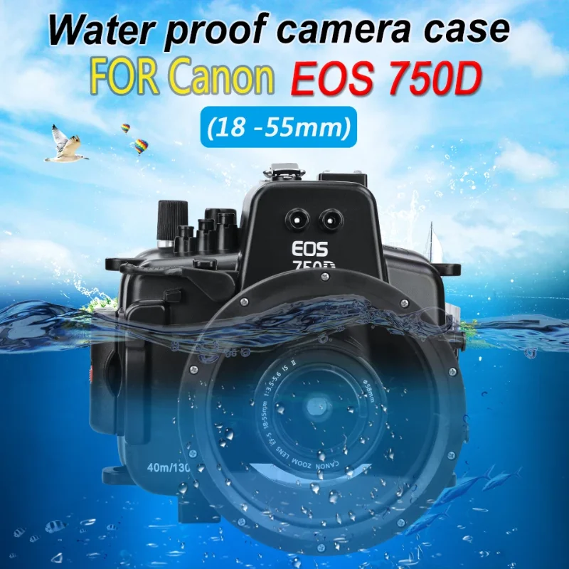 

Seafrogs Waterproof Housing Case for Canon EOS 750D 760D Underwater 40m Photograpy Camera Diving Impermeable Protective Case