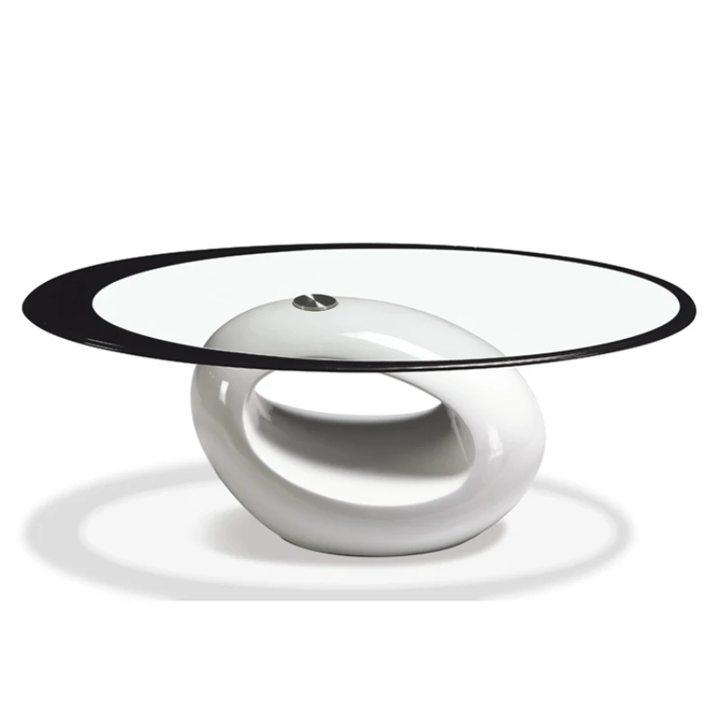 

Dubai Coffee Table Large Hole Table Simple Modern Oval Glass Edge Table