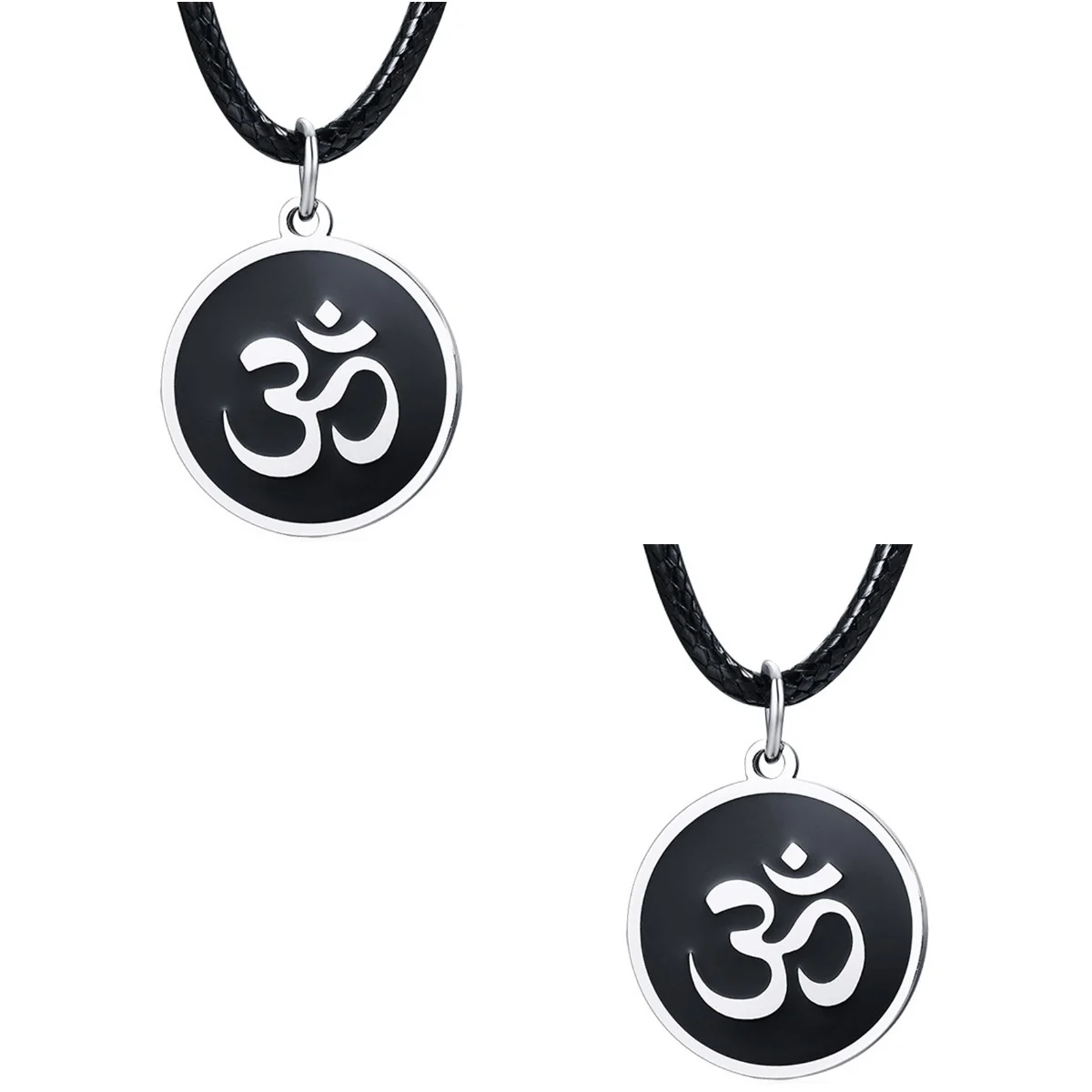 

2 Stainless Steel Neck Chain Personalized Neck Accessories (Black)