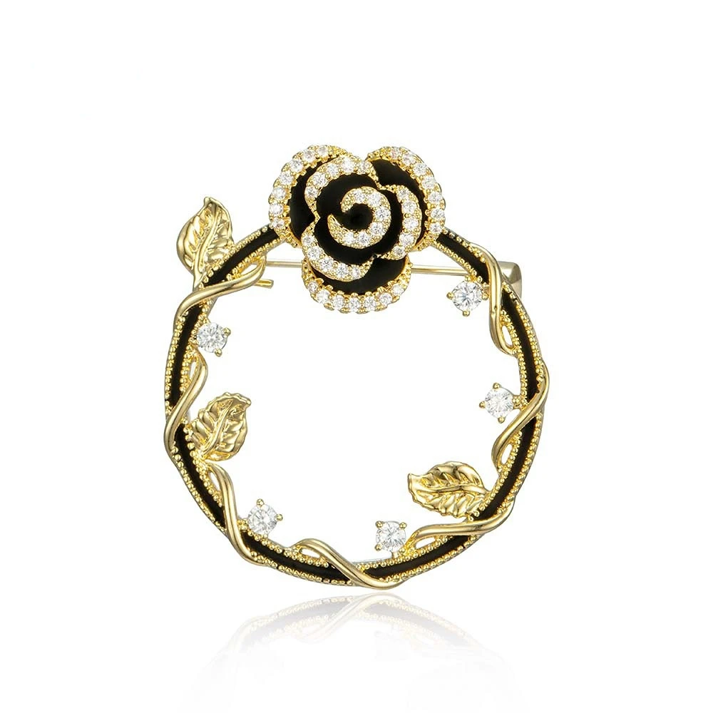 

Винтажная брошь YYSUNNY в виде Розы, лозы, булавка для женщин, модная корсажная брошь в форме цветка, нежные броши, аксессуары для костюма, одежд...