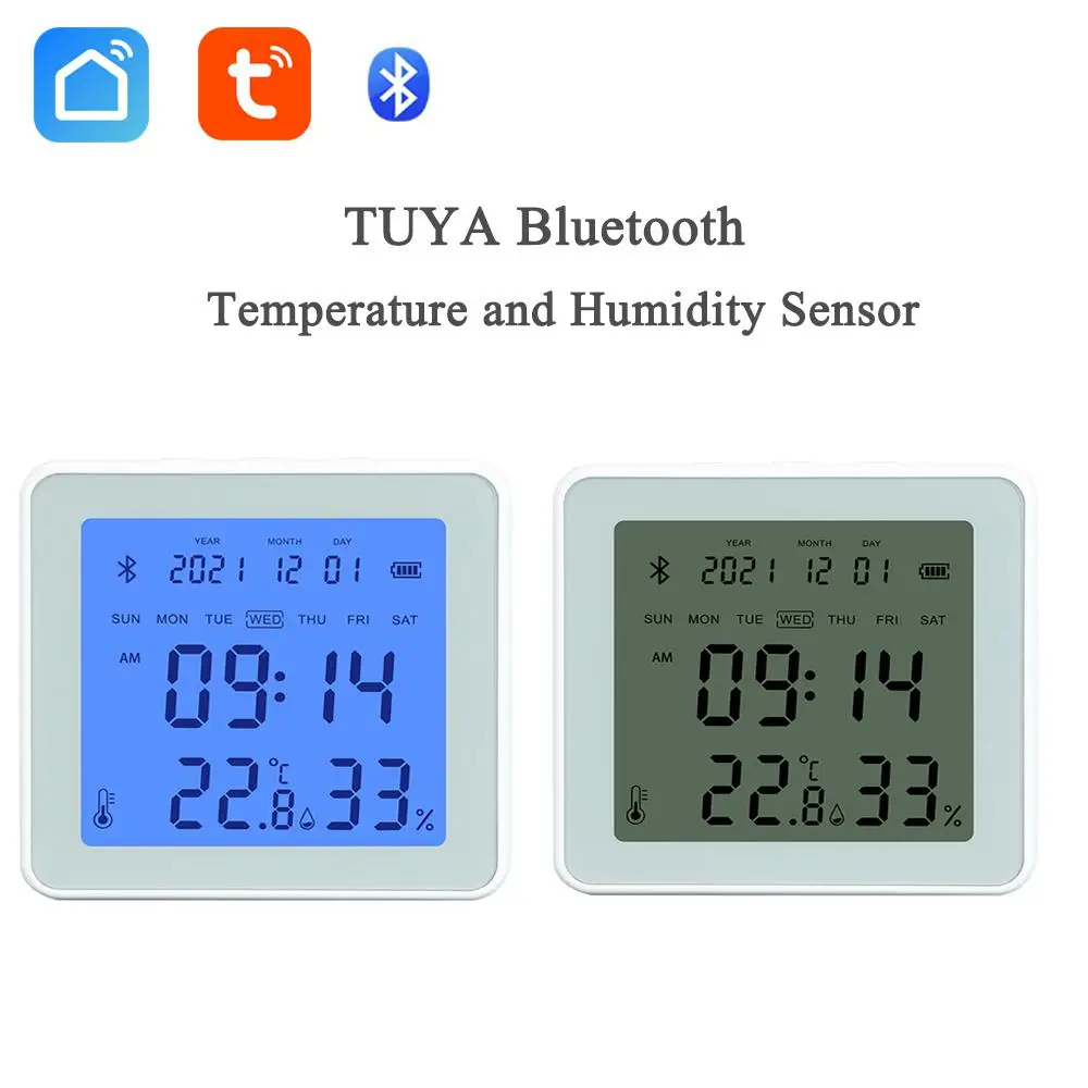 

Умный датчик температуры и влажности Tuya, Bluetooth, цифровой термометр низкой мощности, электронный гигрометр для помещений