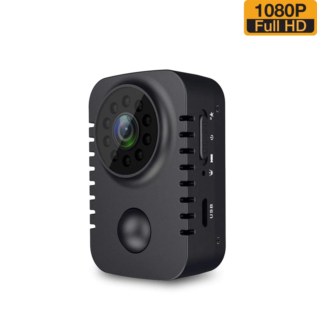 

1080P Mini Camera 120°Wide Angle 1200mah Battery Long Standby Night Vision Motion Activated Small Cam For Cars PIR Video