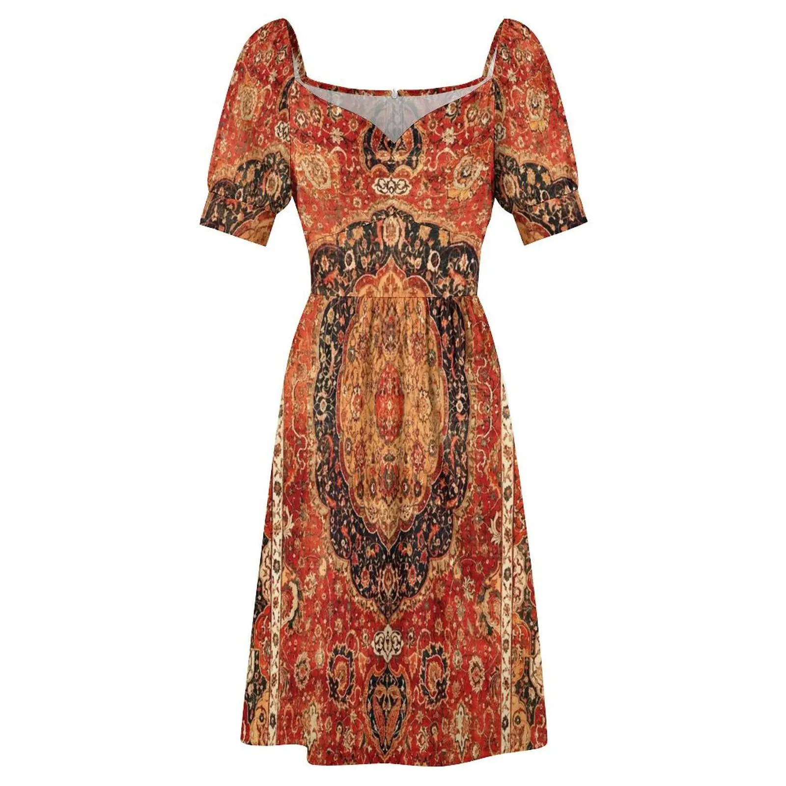 Платье Seley с короткими рукавами и принтом в перском стиле повседневные платья