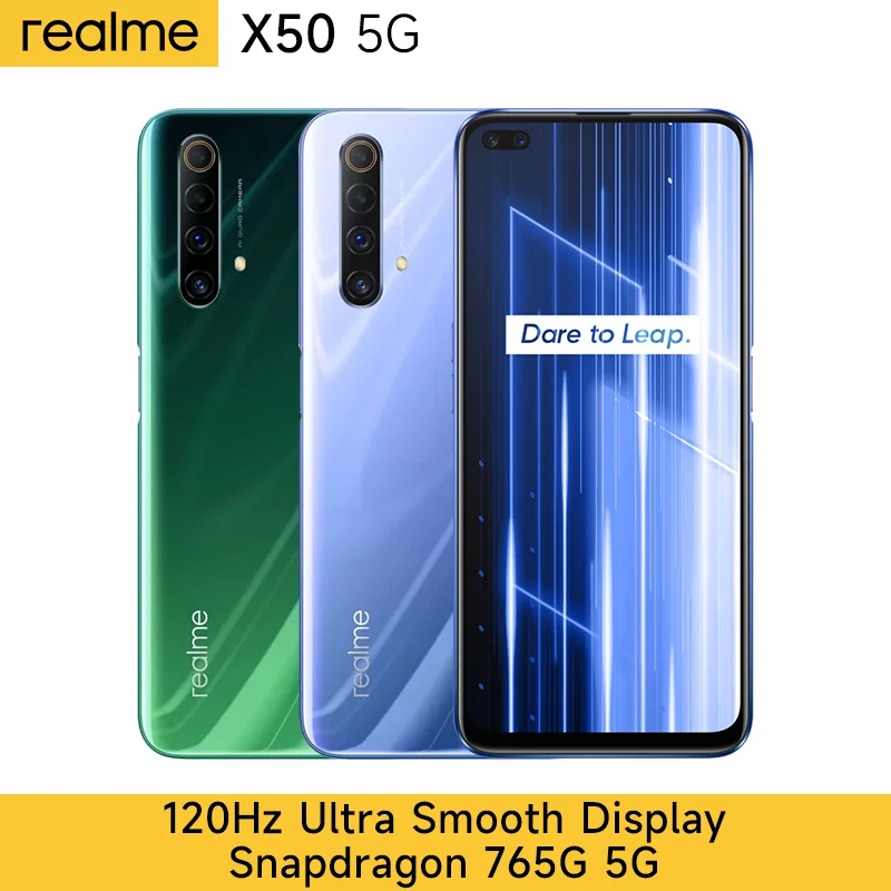  realme X50 5G Smartphone Snapdragon 765G Octa Core Android Mobile Phone SA/NSA Smart CallPhone NFC 