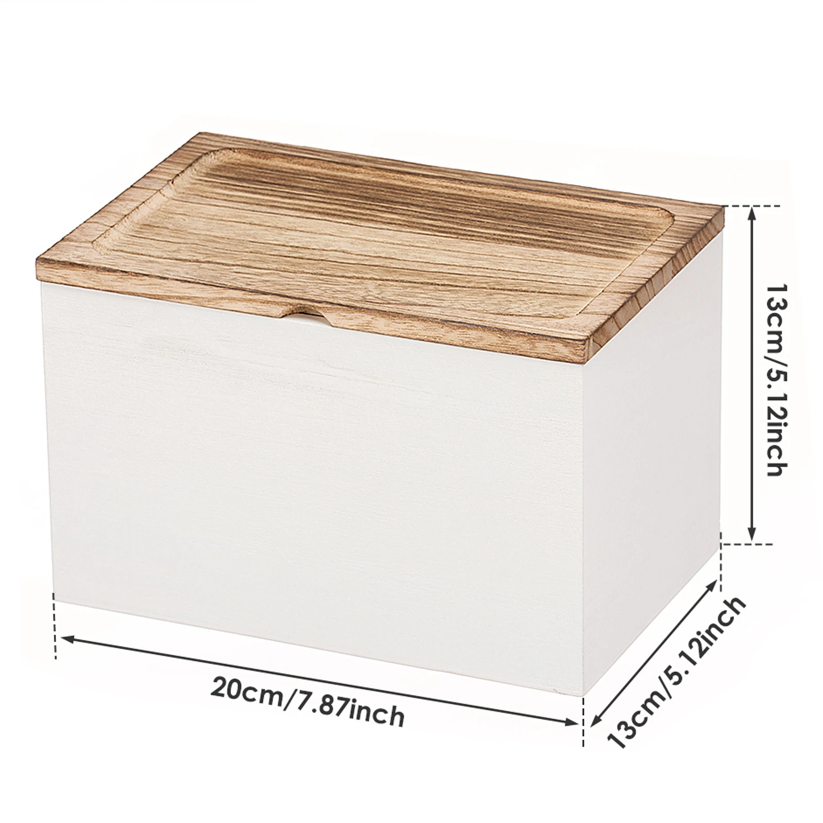 

Деревянный держатель для тампонов и гигиенических прокладок с крышкой и 2 съемными разделителями, органайзер для женских гиги...