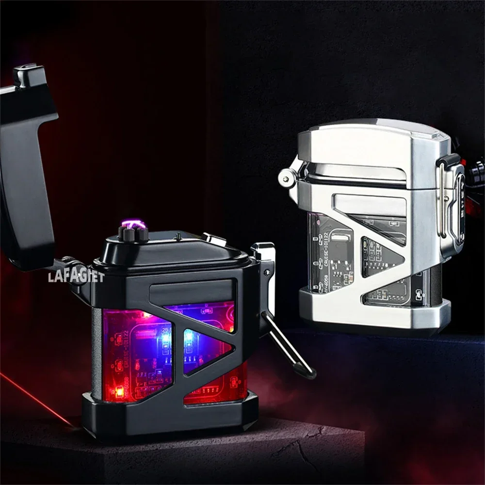 Водонепроницаемая металлическая аккумуляторная зажигалка простой прозрачный