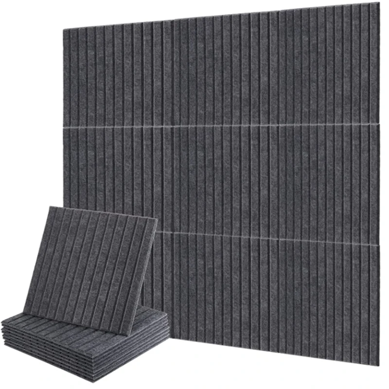 

18 Pack Soundproof Board Acoustic Panels,Sound Proof Padding Beveled Edge Tiles,For Wall Decoration&Acoustic Treatment