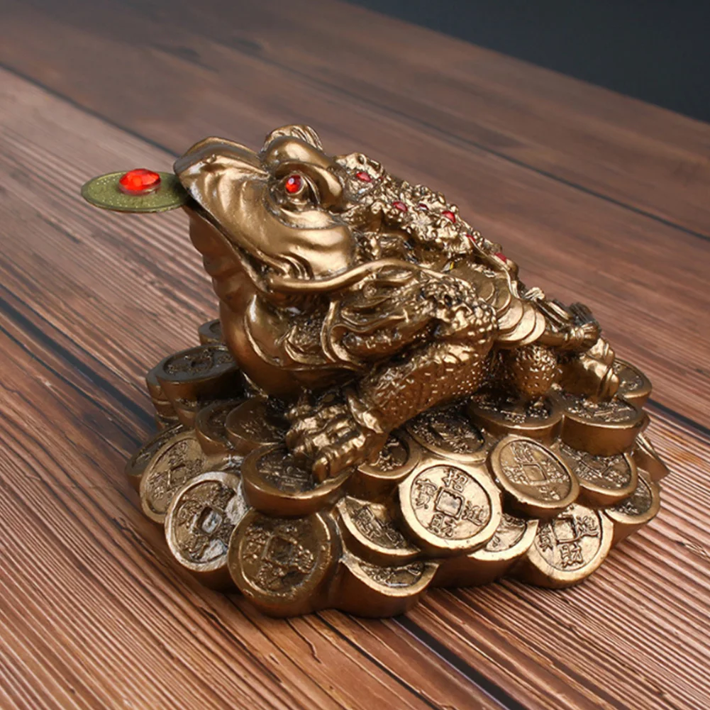 

Three Leg Toad Ornament Resin Lucky Fortune Corrosion Resistance Prosperity Durable Evil Elimiate Office Tabletop Home Gifts