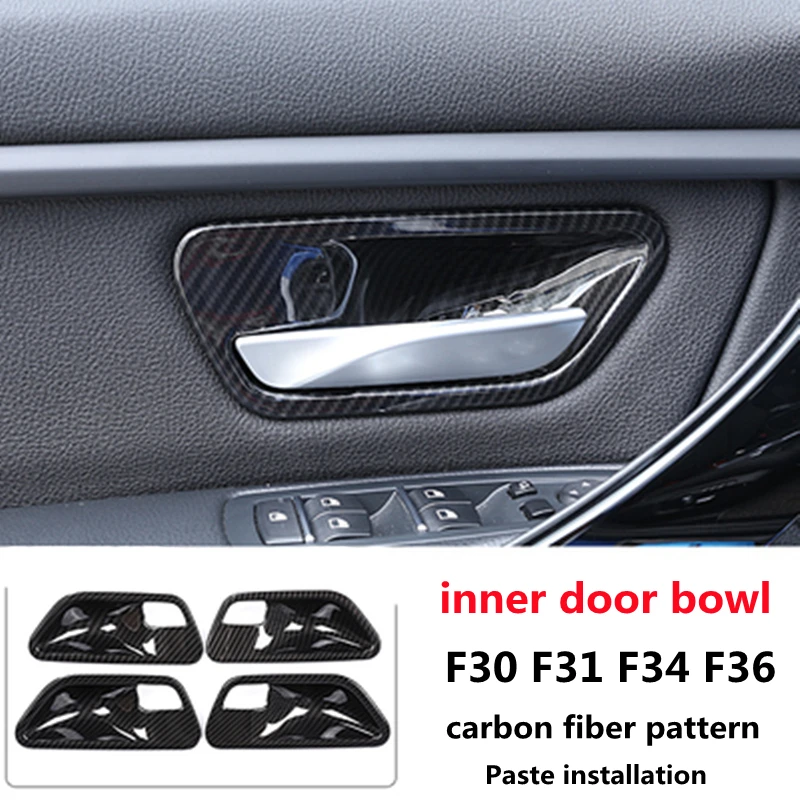 

Внутренняя дверная чаша из углеродного волокна для BMW 3 серии 3GT 4 серии F30 F31 F34 F36, модификация интерьера