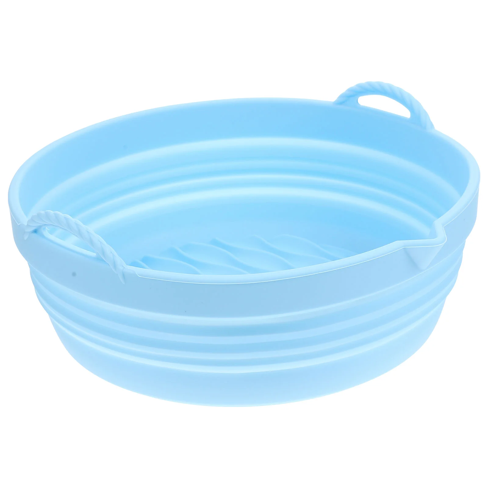 

Air Fryer Pan Roasting Pans Air Fryer Silicone Basket Fold Oven Circular Tray Silica Gel Vegetable Steamer Basket