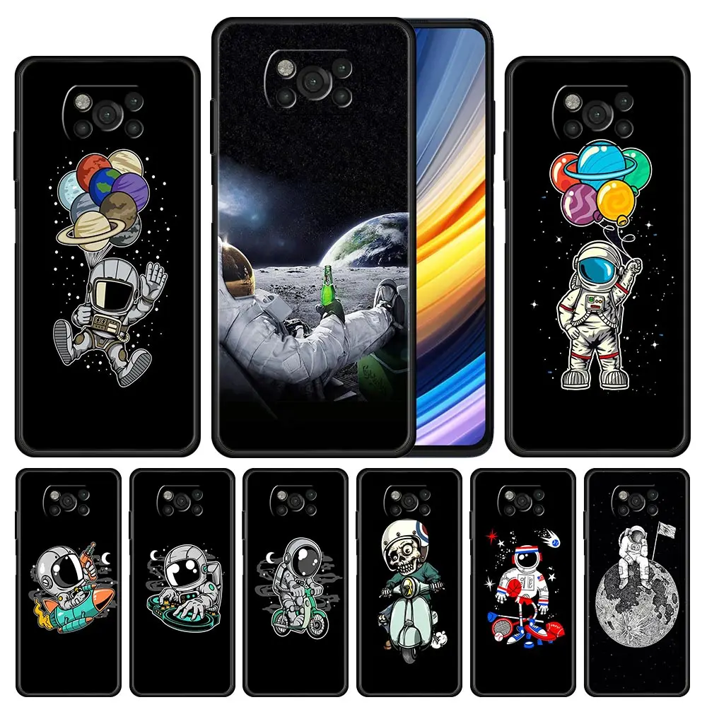 

Cool Moon Space Case For Xiaomi Poco X3 NFC M3 Mi 12 11 10 11T 10T 9 9T 12X 11 Ultra A2 Lite Soft Silicone Phone Cover