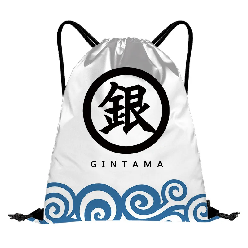 

Anime Gintama Sakata Gintoki Sling Shopping Bag Drawstring Bag Double-shoulder Backpack