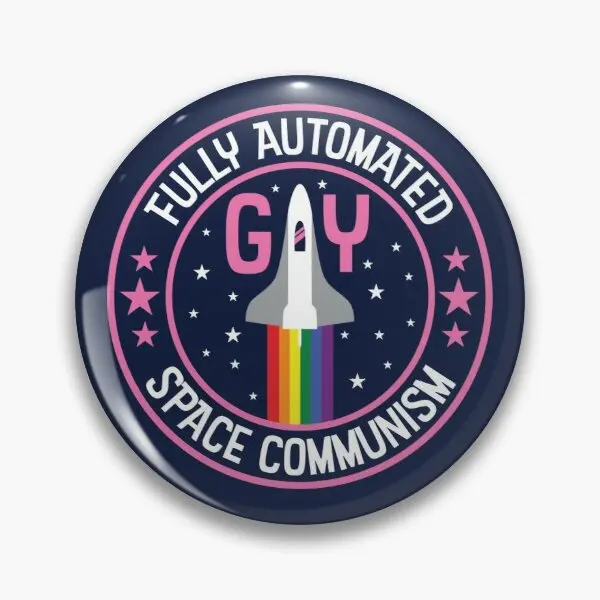 

Fully Automated Space Communism Customizable Soft Button Pin Women Funny Cute Collar Clothes Jewelry Fashion Brooch Decor Badge