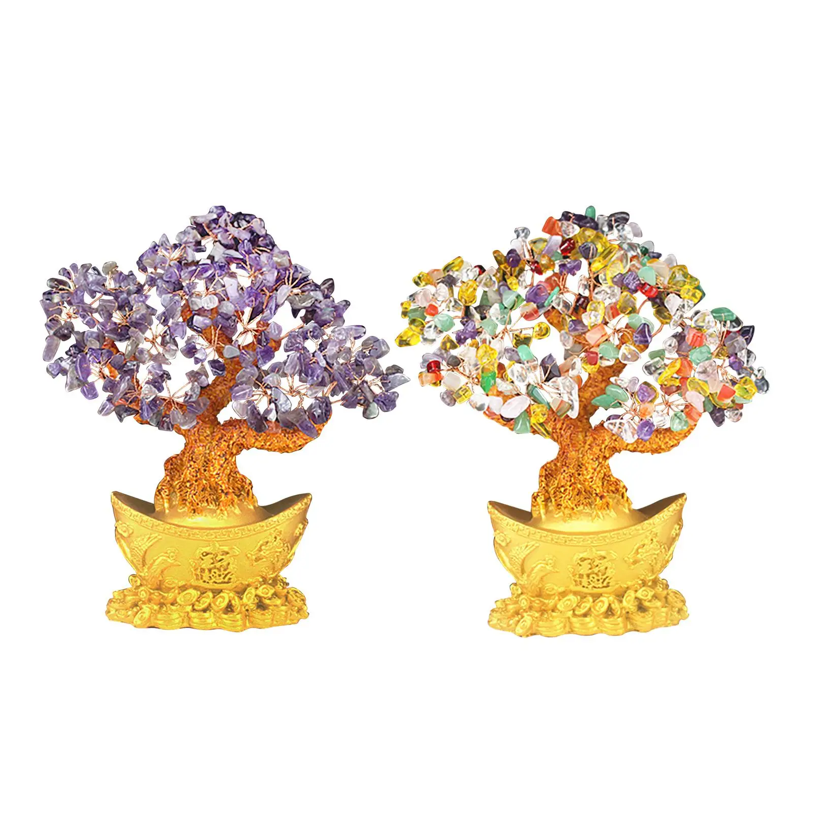 

Crystal Tree Meditation Spiritual Decor Gemstone Tree for Tabletop Office Ornament
