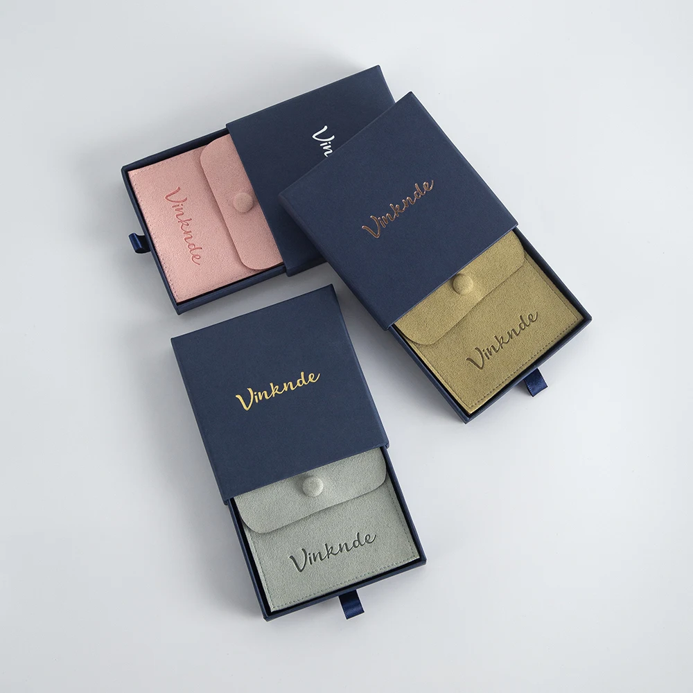 Personalized Jewelry Packaging Boxes Pouch Custom Logo DIY Travel Bracelet Necklace Organizer Box Bag Best Gift for Girl Women