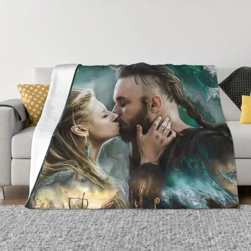 

Флисовое одеяло Vikings Lagertha Ragnar Lothbrok, Фланелевое покрывало в скандинавском стиле Valhalla Warrior, покрывало для дивана, домашнее постельное белье