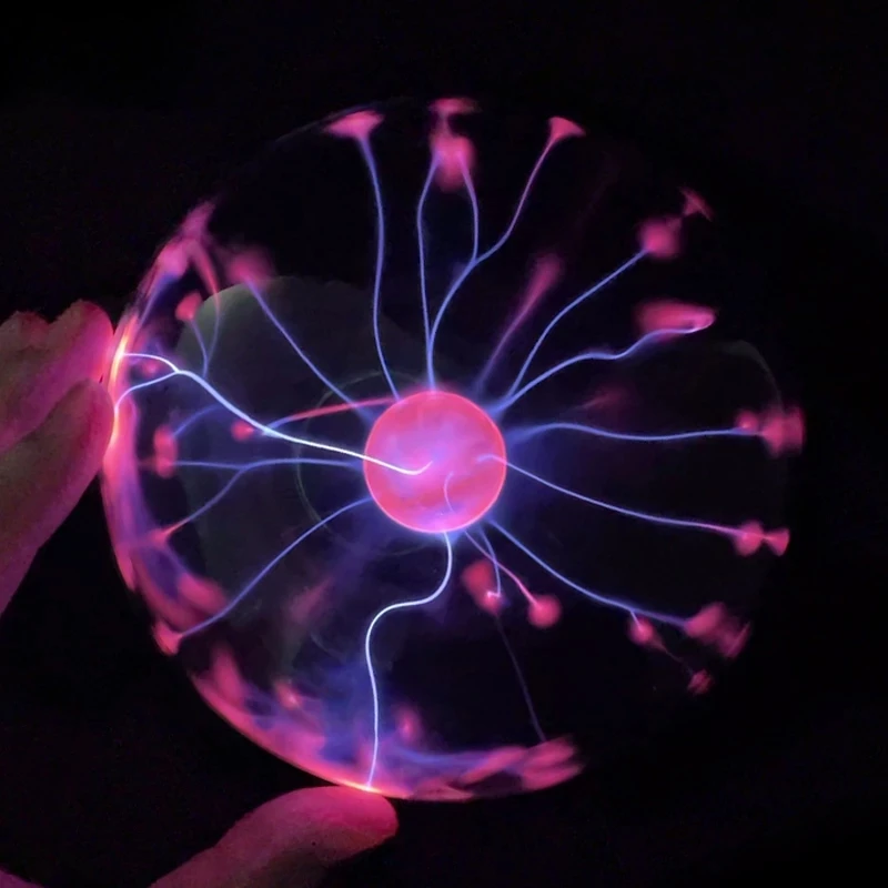 Novelty Touch Lightning Sound Control Artificial Lightning Ball Ion Ball Tesla Coil Glow Ball Arc Ball Christmas Decor Gift
