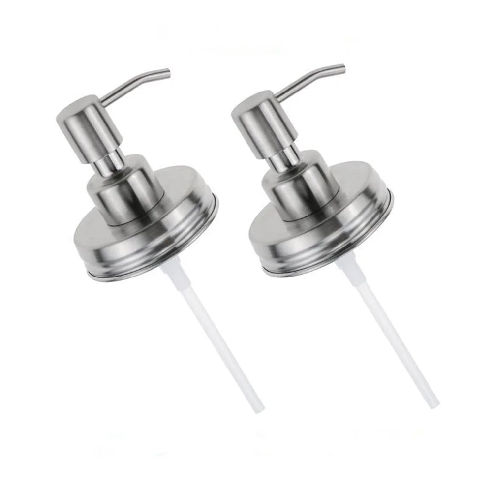 

2pcs Pump Replacement Stainless Steel Dispenser Pump Replacement Lotion Dispenser Pumps for Dispenser Bottle Jar Bathroom