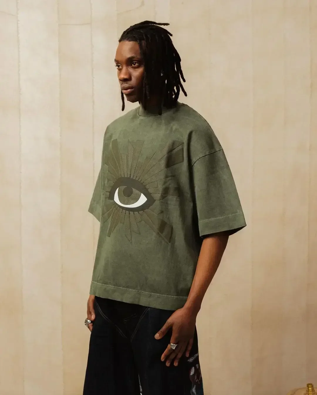Фото Y2K Hip Hop Spirit футболка Мужская Harajuku Street Eye Printed Super футболка Новый скейтборд Повседневная уличная одежда с короткими рукавами y2k top №4