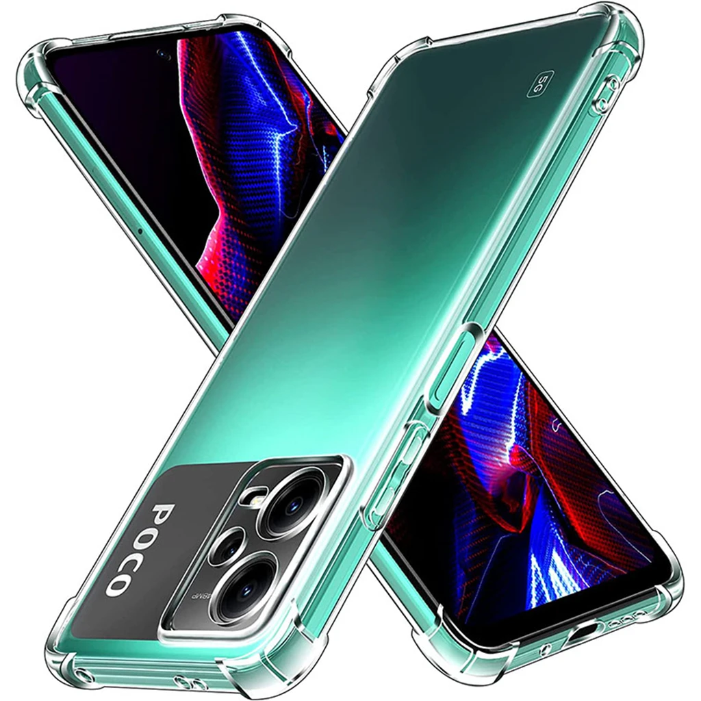 Прозрачный чехол из ТПУ для POCO X5 Pro X4 X3 GT M4