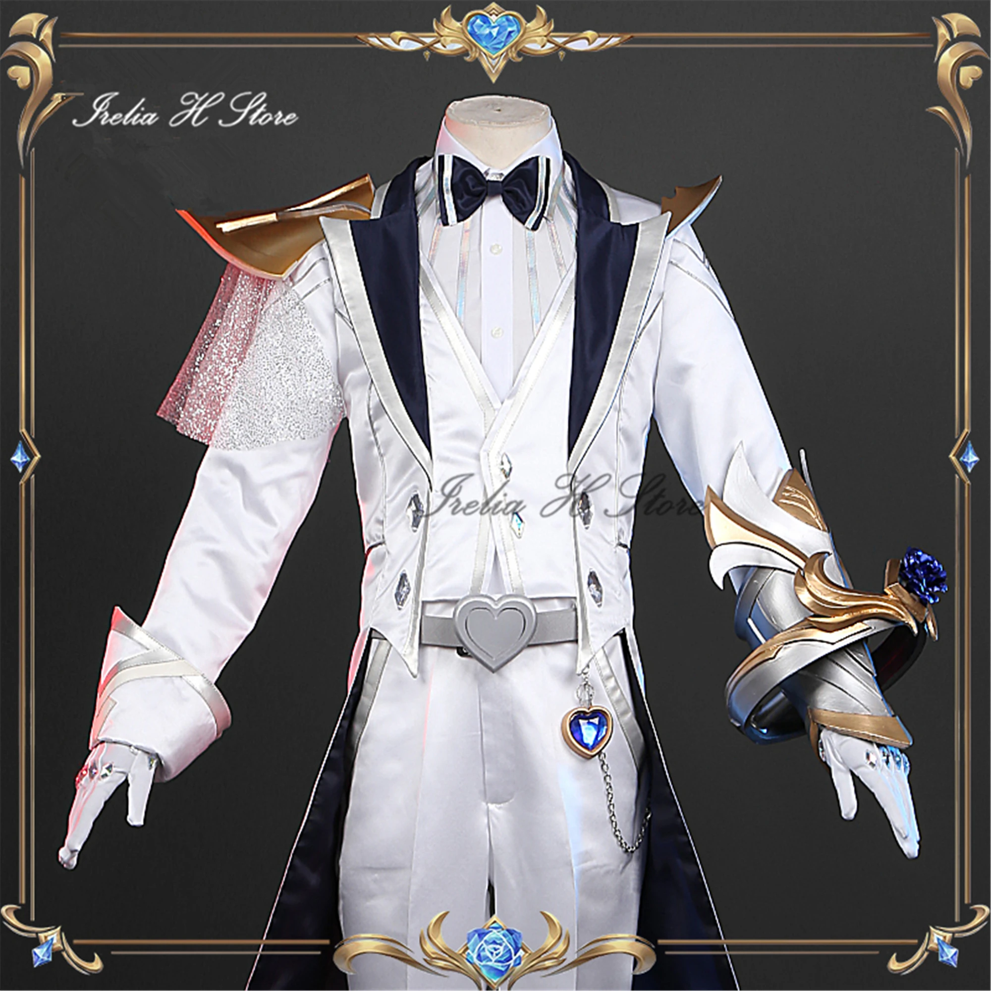 

Irelia H Store предварительная продажа LOL Crystal Rose Ezreal Косплей Костюм Хэллоуин костюм для мужчин полный комплект