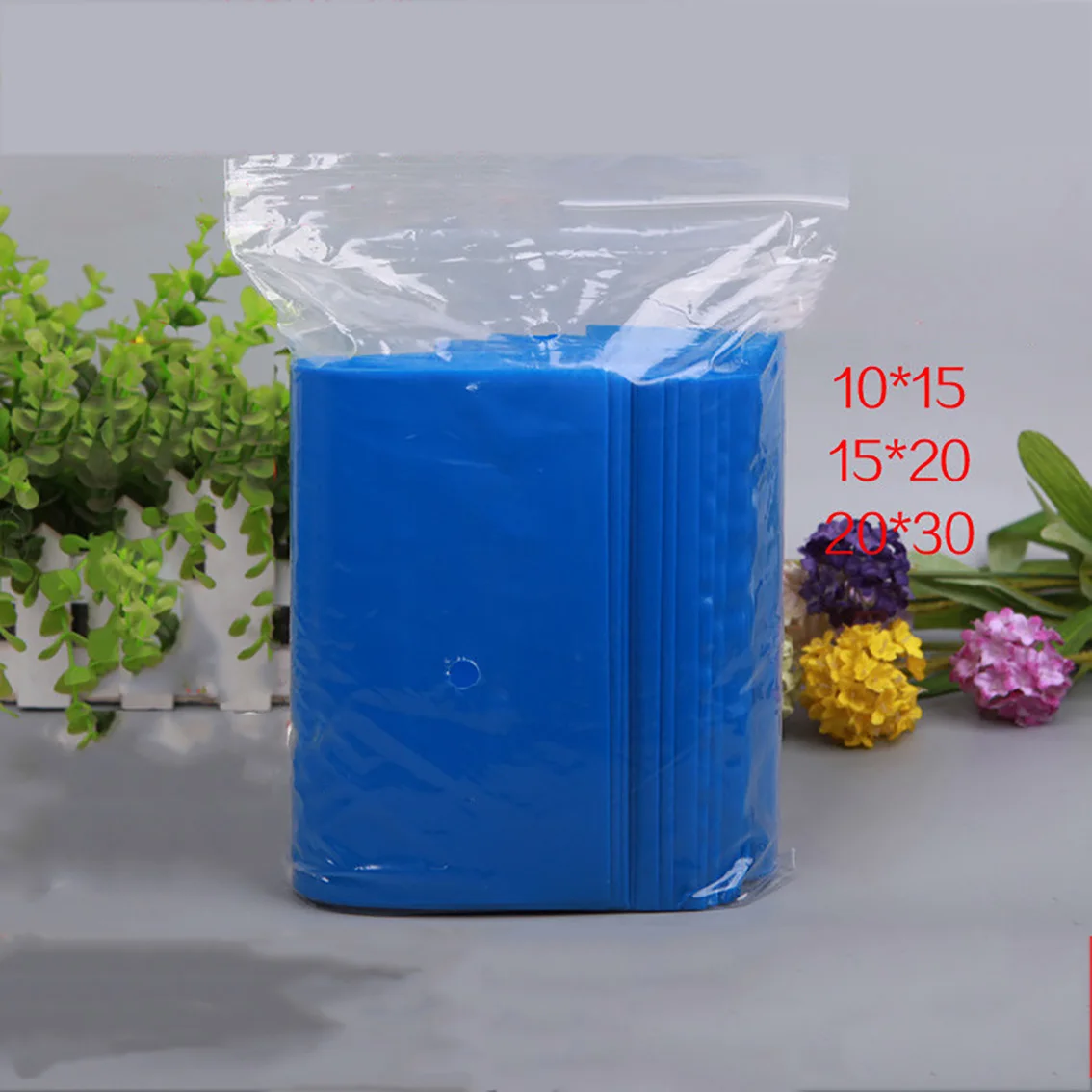 

100pcs Thicken Blue PE Zip Lock Plastic Bags Reclosable Transparent Bag Tea Dried Fruits Powder Gifts Storage Packing Pouches
