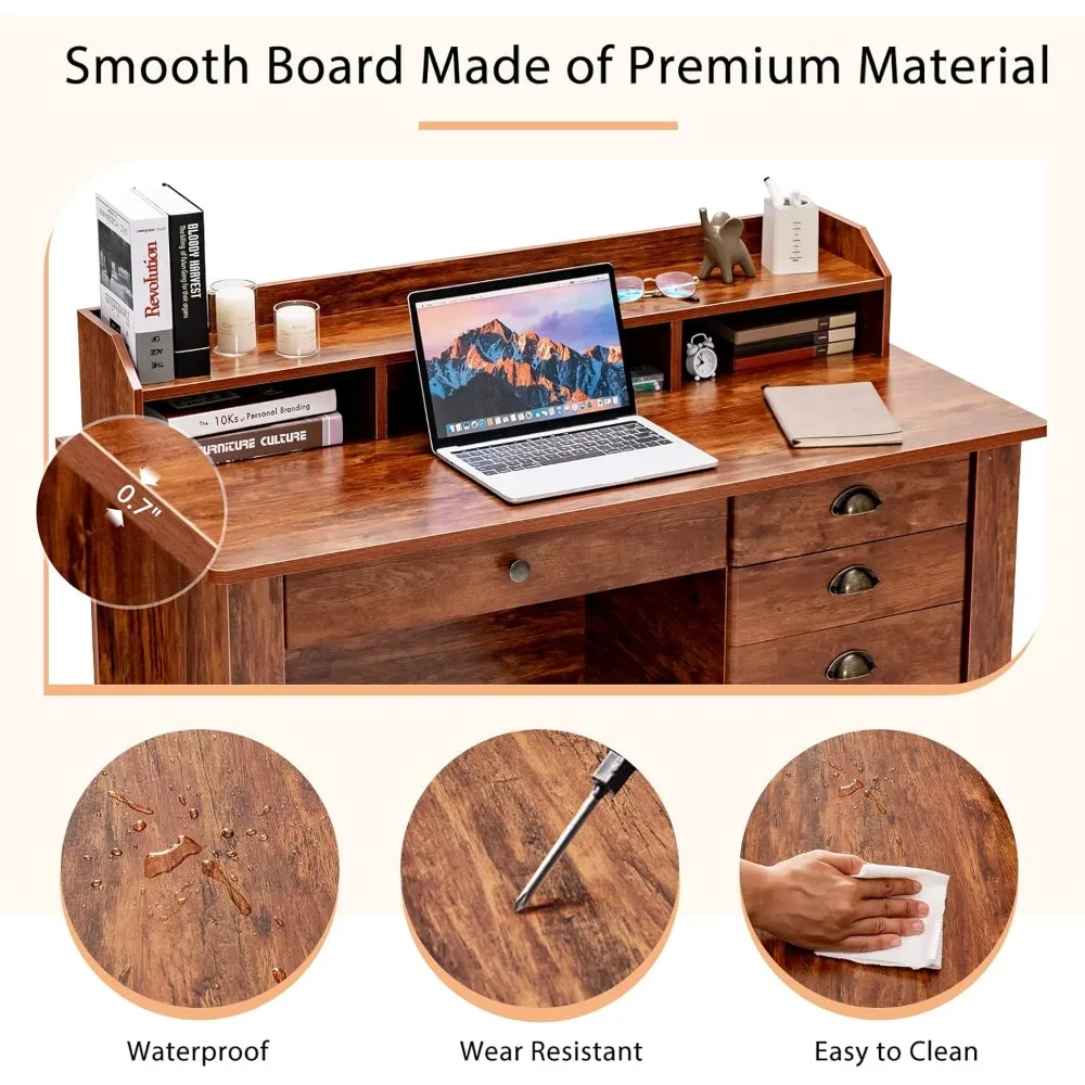 Офис с деревянным ящиком для хранения