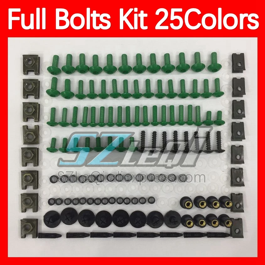 

Болты Обтекатели Полный комплект винтов для KAWASAKI NINJA ZX10R ZX 10R 10 R 1000 04-05 Φ 04 05 2004 2005 болты с корпусом гайки 268 шт.