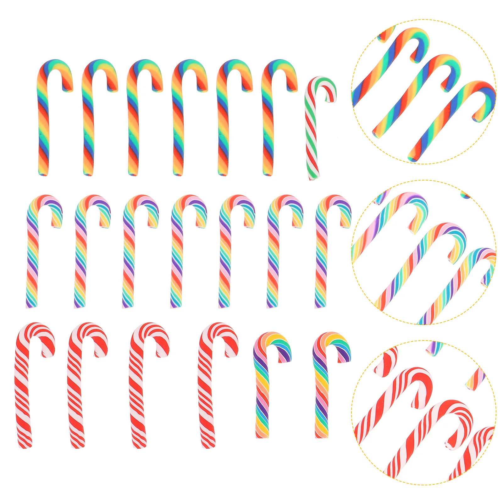 

Cane Candy Christmas Hanging Ornament Clay Polymer Diy Tree Decorationcanes Decor Ornaments Cover Decorations Crafts Simulation