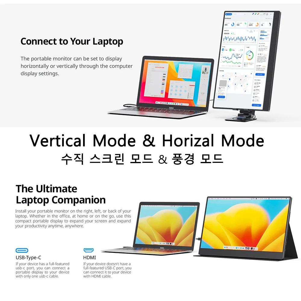 15 дюймовый портативный монитор XIAN WEI FHD Office из алюминиевого сплава Второй внешний