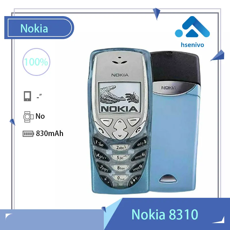 

Nokia 8310 Refurbished-Original Nokia 8310 Unlocked Mobile Phone 2G Dualband GSM 900/1800 GPRS Classic Cheap Cell phone