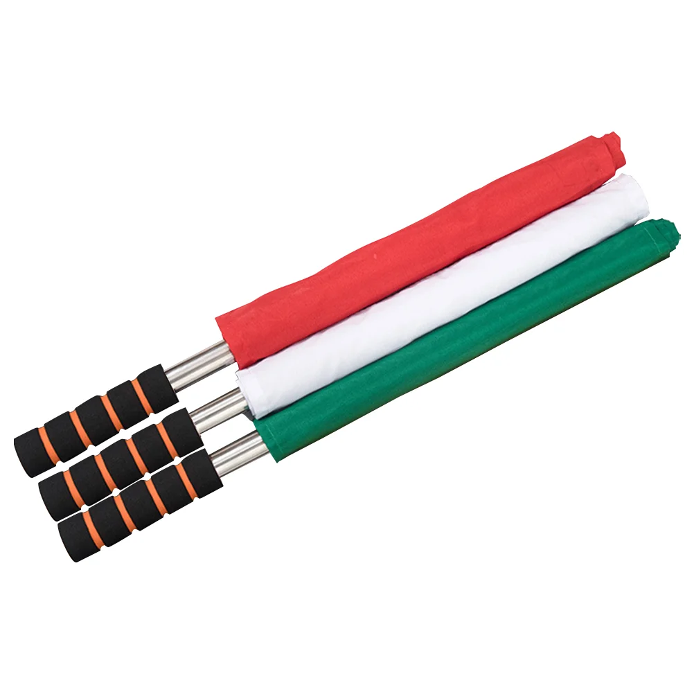 Флаг рефери с ручной волной гонки размахивающие проводящие флаги для сигнала