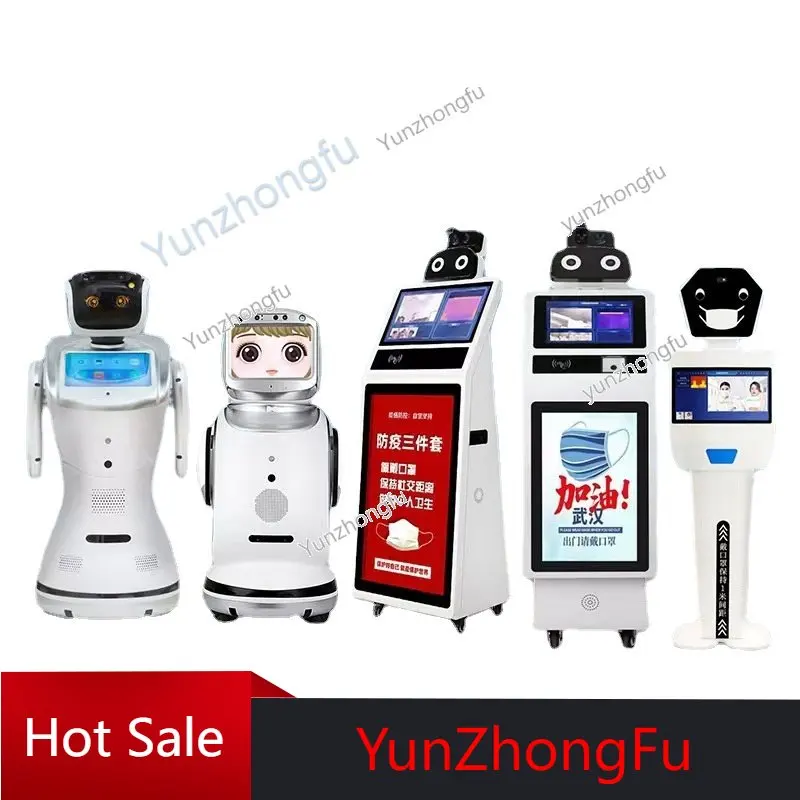 

Christmas giftsIntelligent Robot Infrared Thermal Imager AI Automatic Detection Face Recognition All-in-One Advertising Player