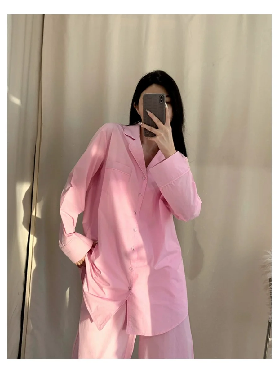 NIGO LP женская осенне-зимняя однотонная рубашка с v-образным вырезом стильное