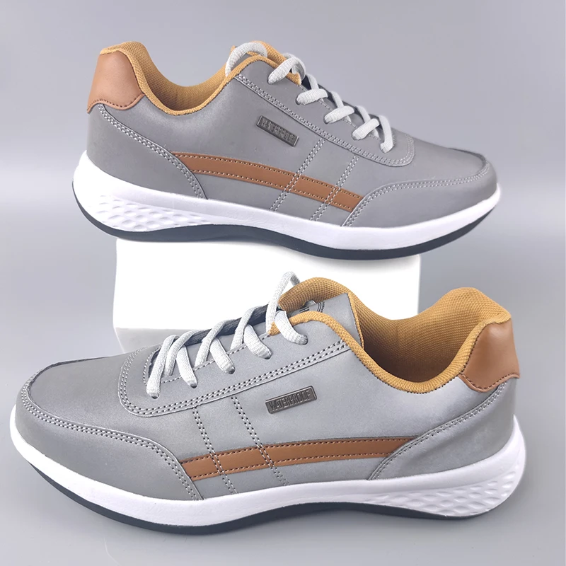 Mens PU Leather Trend Casual Shoe Italian Leisure Male Sneakers Footwear Men Vulcanized Shoes