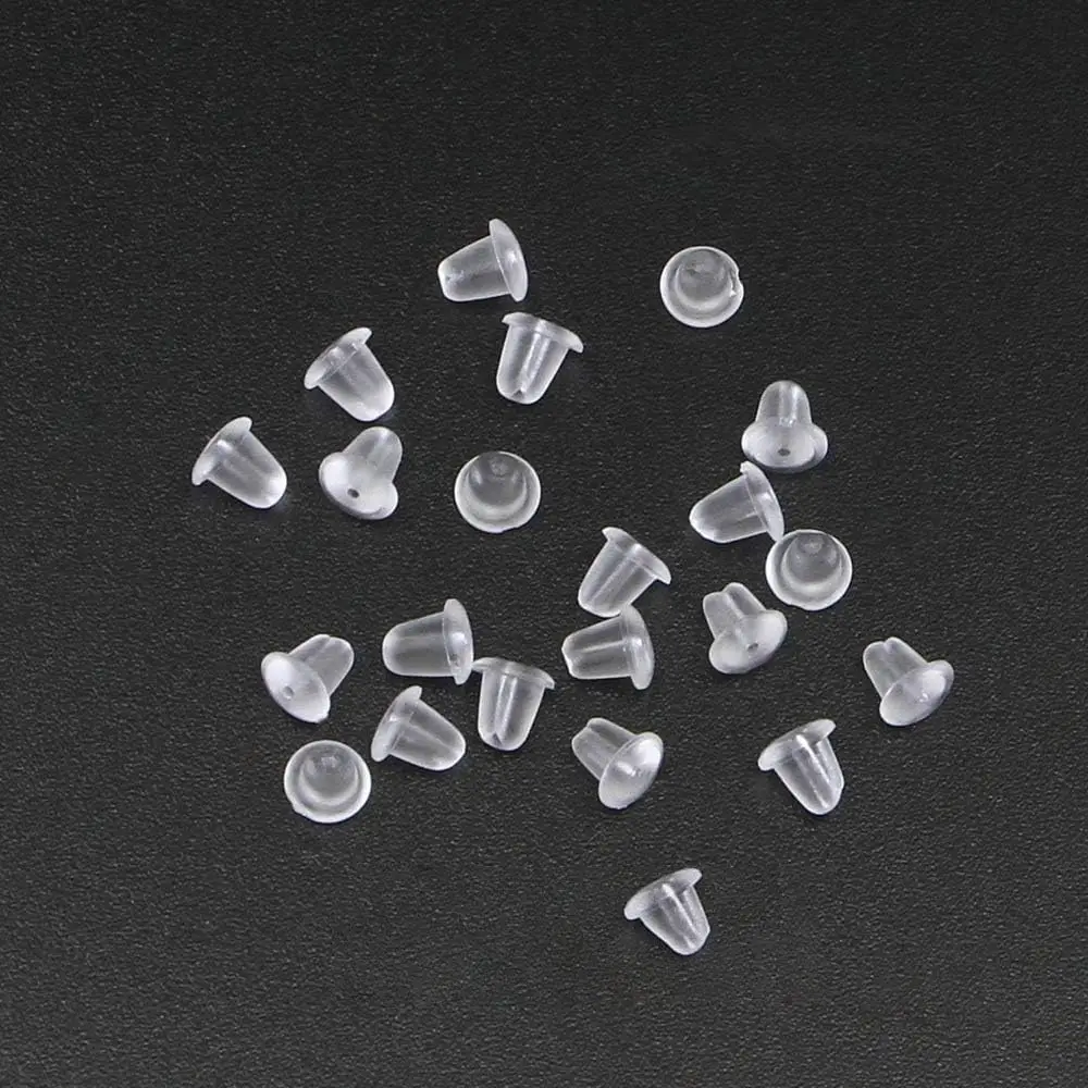 Круглые мягкие силиконовые Заглушки для сережек-гвоздиков принадлежности