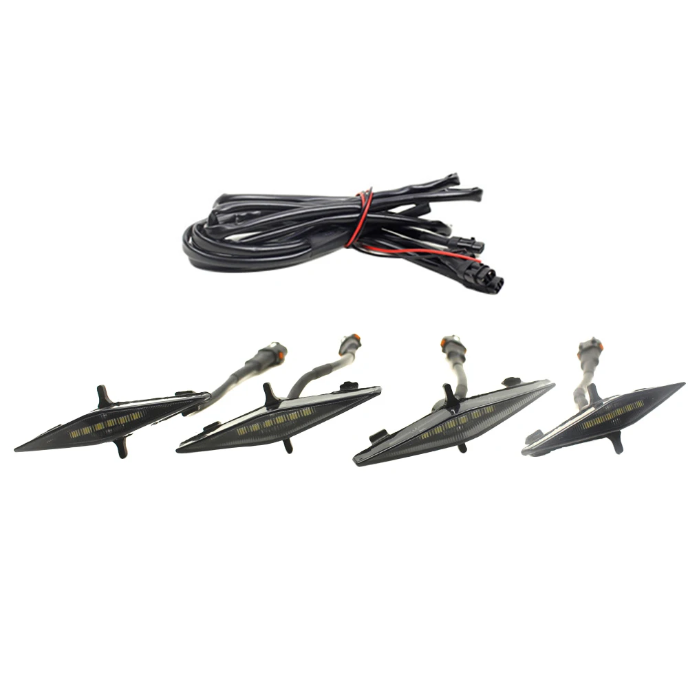 Для Toyota 4runner TRD PRO 2014-2020 12V дымчатые линзы желтого цвета фонари для радиатора 4 шт.