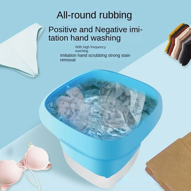 

2023 Folding Washing Machine Portable Folding Washing Machine Portable Mini Household Small Baby Underwear Washing Socks