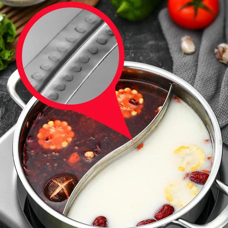 Горячая Распродажа разделитель Shabu с двойной двухсторонней горелкой Yang Yin
