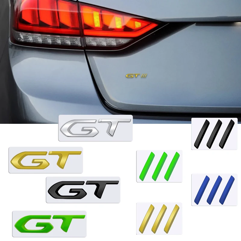 

Metal GT Front Grille Emblem Car Trunk Body Badge for Peugeot 208 508 308 5008 2008 3008 4008 408 407 307 Refitted Decoration