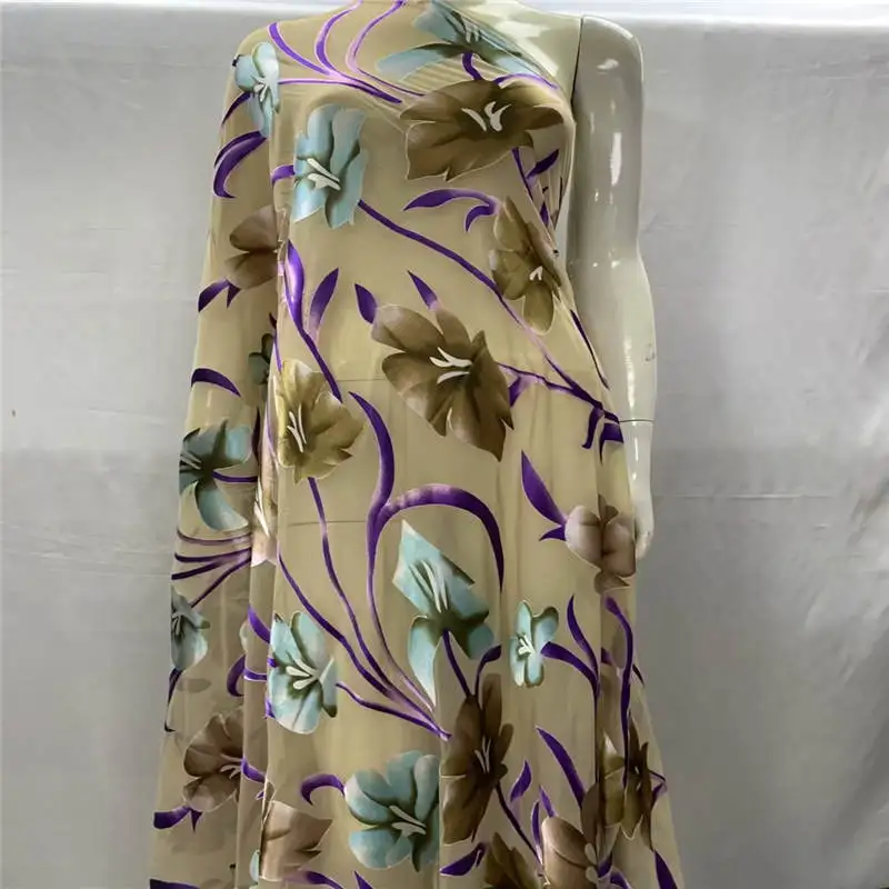 Новый дизайн Шелковая атласная ткань с принтом 2023 Африканское Высокое качество