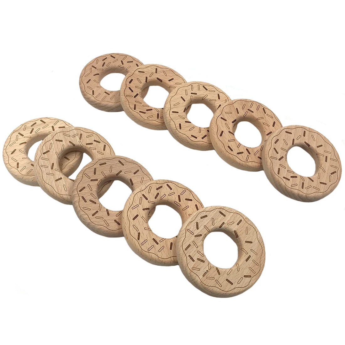 ABCPICK деревянные Буковые пончики DIY цепочка для пустышки аксессуары подвесок