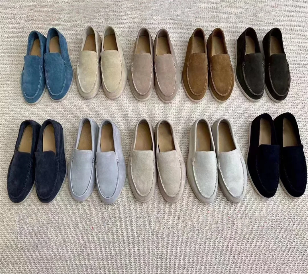 Men's Loafers Spring Autumn Fashion Simple Comfortable Foot Loafers High Quality Cattle Velvet Fabric Casual Men's Flat Shoes