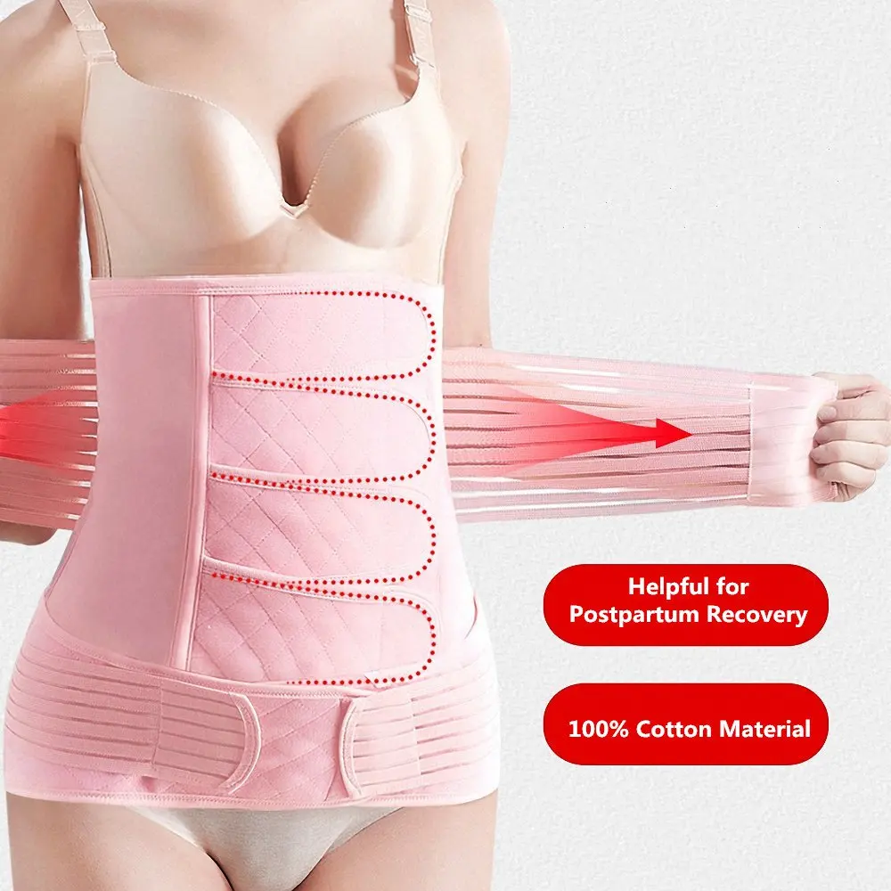 

2 In 1 Women Postpartum Belt Belly Band Waist Trainer Tummy Trimmer Female Body Shaper Corset Slimming Waist Belt Bandage