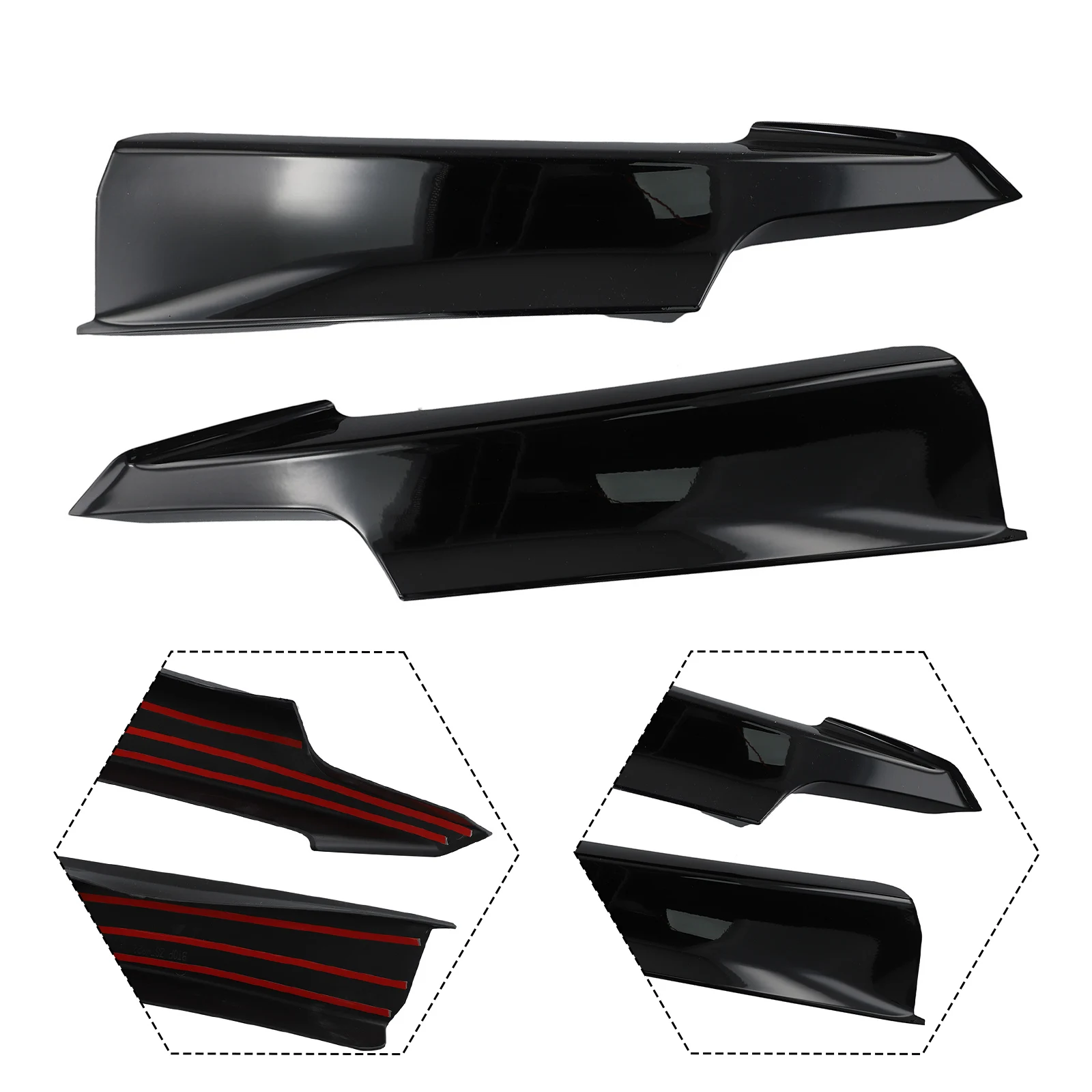 Автозапчасти сплиттер наклейки спойлер ABS черный карбон вид для 320i 325i 13-2019 BMW 3